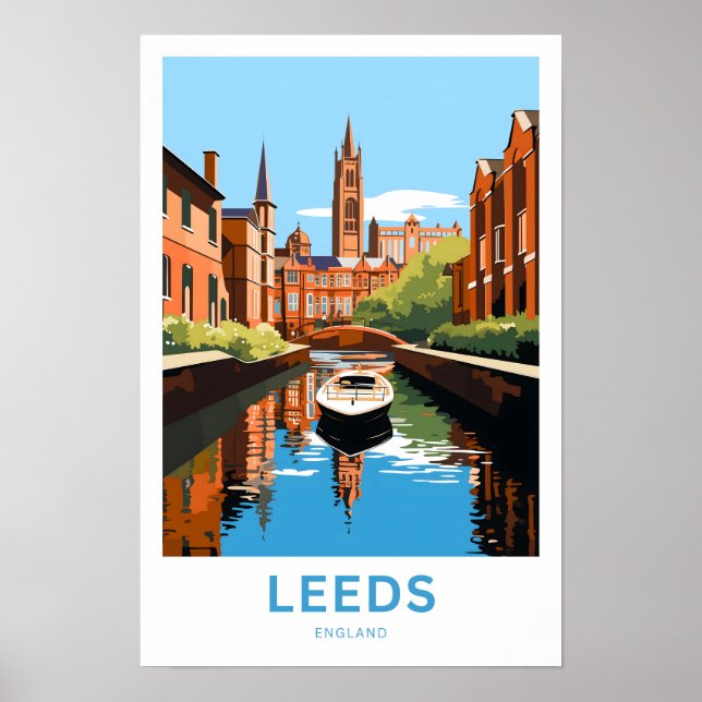 Affiche Imprimer Voyages Leeds Angleterre (Devant)