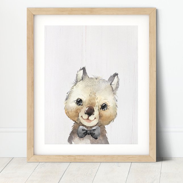 Affiche Imprimer Wombat Bowtie Nursery Art (Créateur téléchargé)