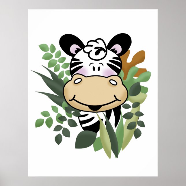 Affiche Imprimer Zebra Jungle Art (Devant)