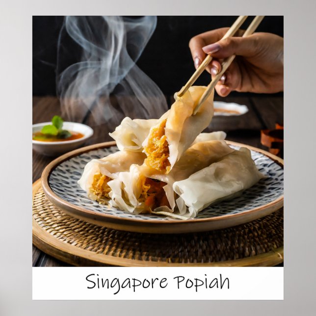 Affiche Imprimerie d'archives de Singapour Popiah (Devant)