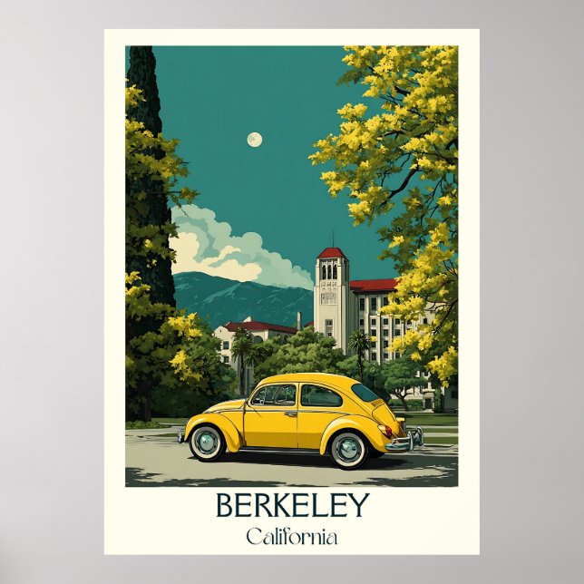 Affiche Imprimerie d'art Berkeley California | Université  (Devant)