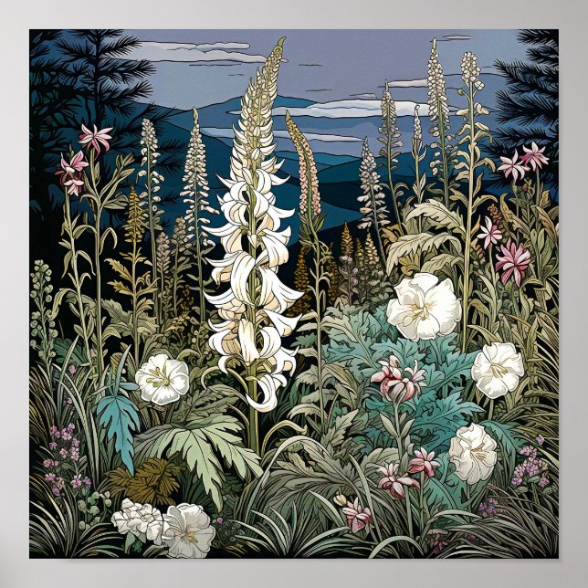 Affiche Imprimerie d'art fleur sauvage (Devant)