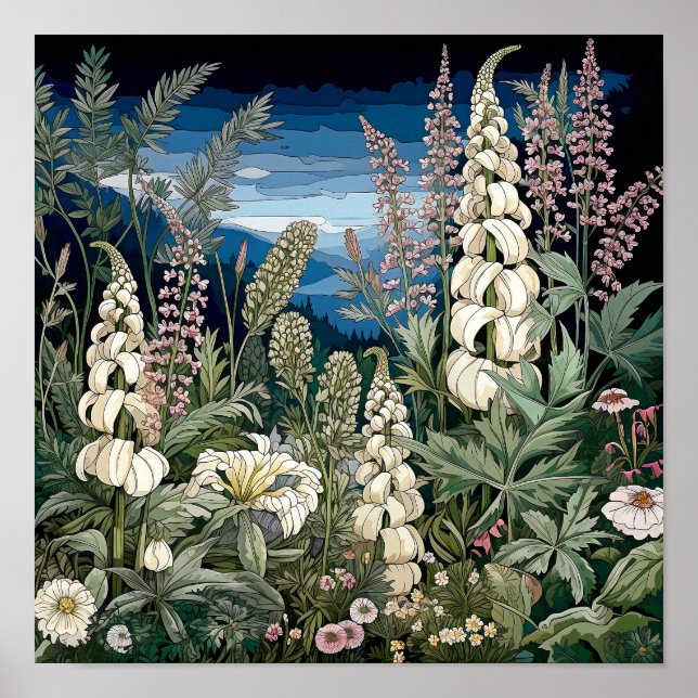 Affiche Imprimerie d'art fleur sauvage (Devant)