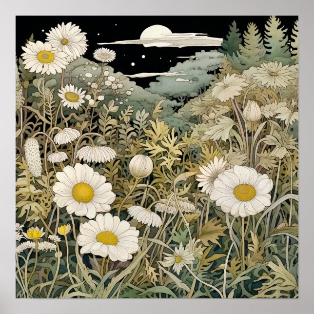 Affiche Imprimerie d'art fleur sauvage (Devant)