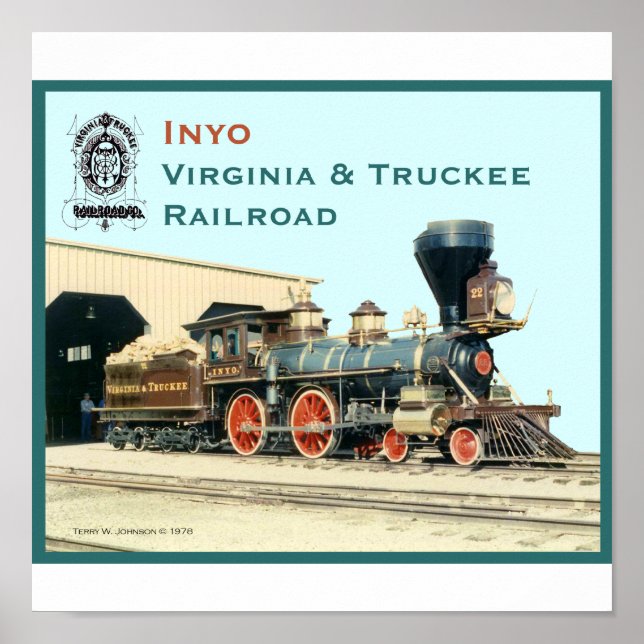 Affiche Imprimerie de Chemin de fer Inyo-Virginia et Truck (Devant)