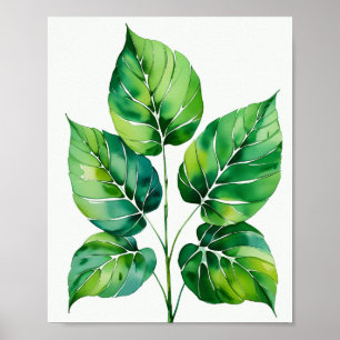 Affiche Imprimerie de feuilles botaniques