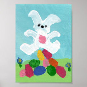 Affiche Imprimerie de l'enfant de Pâques Hoppy