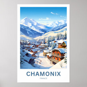 Affiche Imprimerie de voyage de Chamonix France
