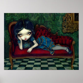 Affiche Imprimerie gothique victorienne Scarlet Sofa