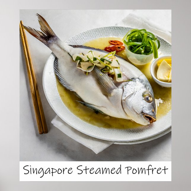 Affiche Imprimerie Pomfret vapeur Singapour (Devant)