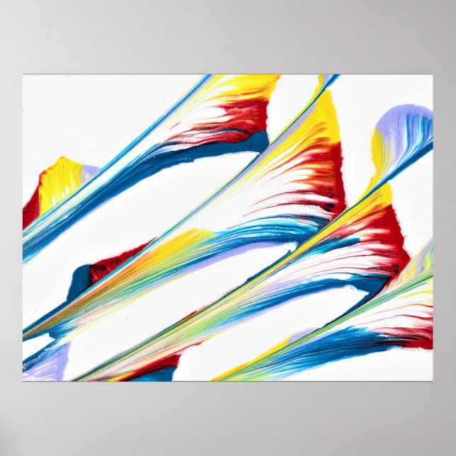 Affiche Imprimez l'art abstrait rayé sauvage 3 (Devant)