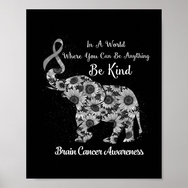 Affiche In A World Where You Can Be Anything Be Kind Brain (Devant)
