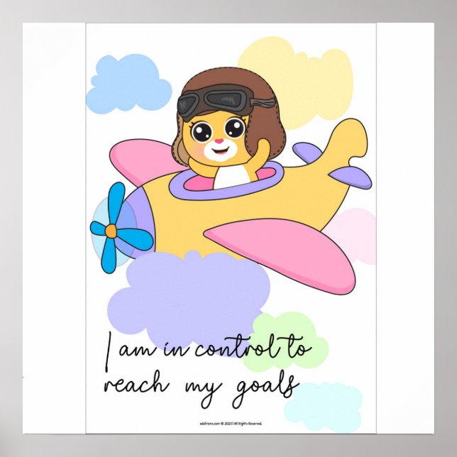 Affiche In control to reach my goals Wall art (Devant)