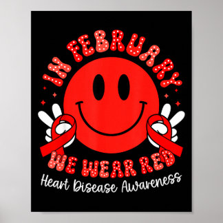 Affiche In February We Wear Red Chd Awareness Heart Diseas