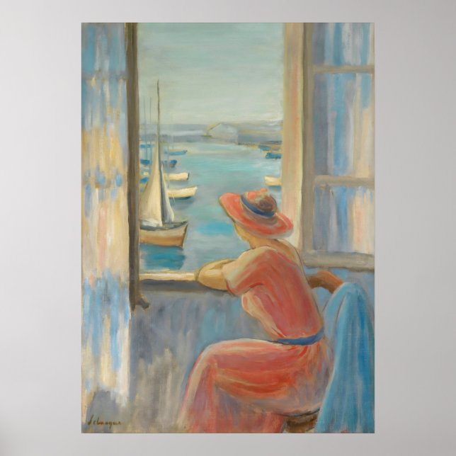 Affiche In front of the window by Henri Lebasque (Devant)