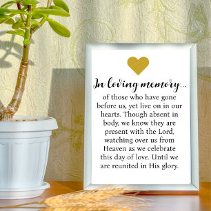 Affiche In Love Memory Christian Citation Mariage Tabletop