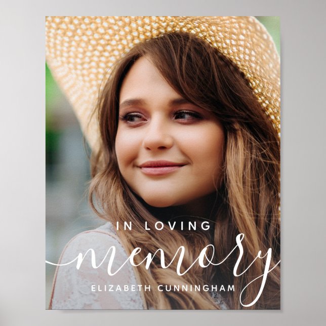 Affiche In Love Memory Memorial Modern Elegant Photo (Devant)