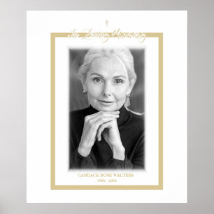 Affiche In Loving Memory B&W Golden Photo Service Dear