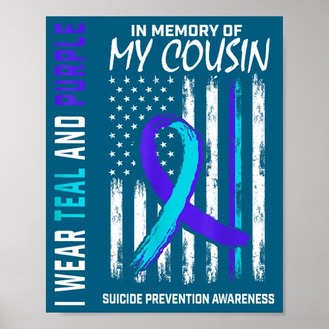 Affiche In Memory Cousin Suicide Awareness Prevention Amer (Devant)