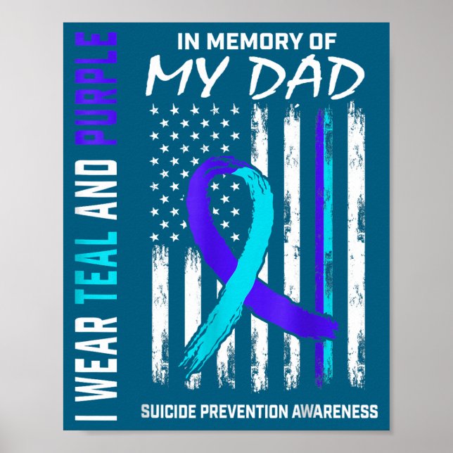 Affiche In Memory Of Dad Suicide Prevention Awareness Amer (Devant)
