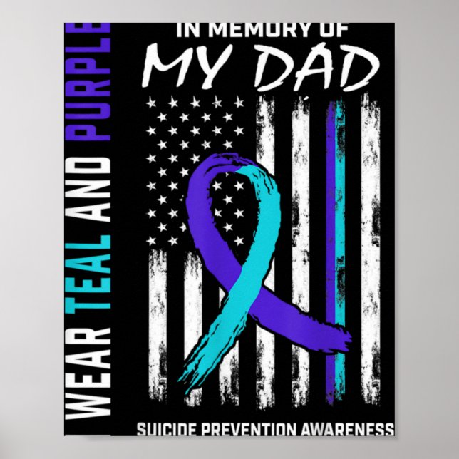 Affiche In Memory Of Dad Suicide Prevention Awareness Amer (Devant)