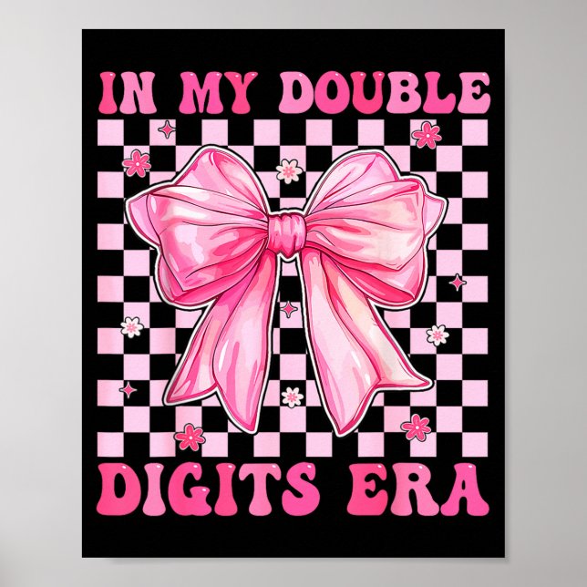 Affiche In My Double Digits Era Coquette Bow 10th Birthday (Devant)