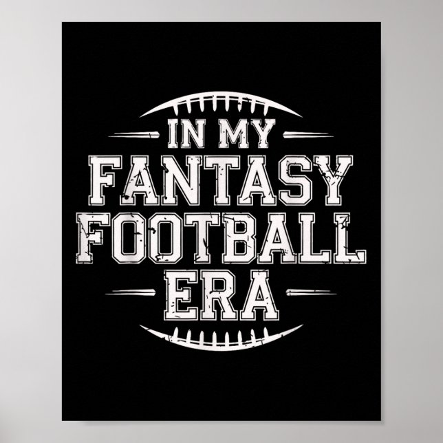 Affiche In My Fantasy Football Era Retro Groovy Who Love F (Devant)