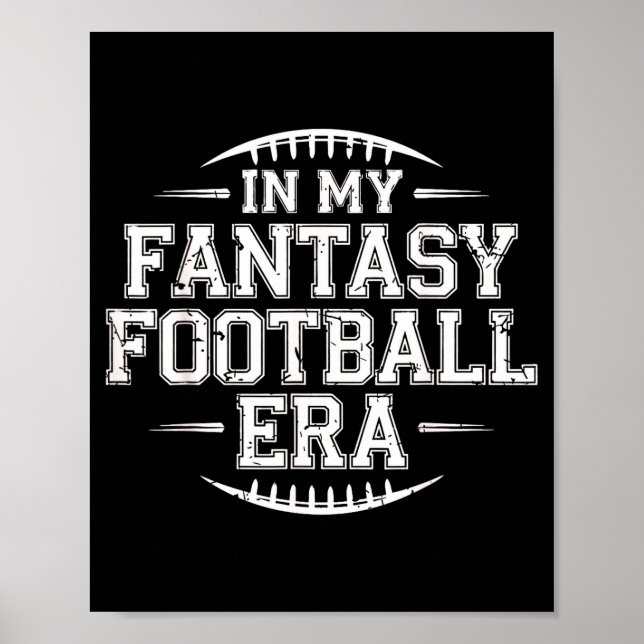 Affiche In My Fantasy Football Era Retro Groovy Who Love F (Devant)