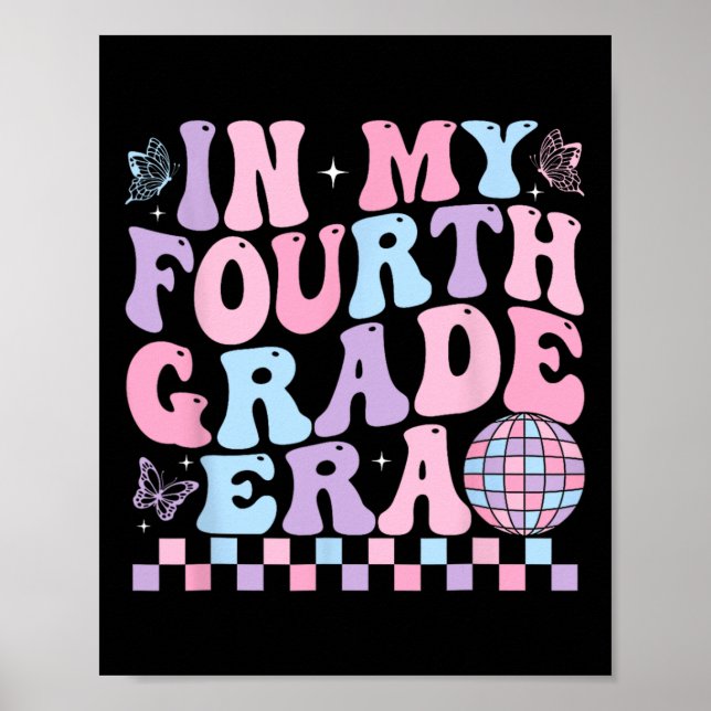 Affiche In My Fourth Grade Era Girl Back To School 4th Gra (Devant)