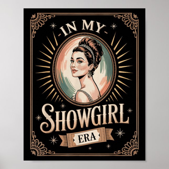 Affiche In My Showgirl Era Retro Glamorous Confidence Wome (Devant)