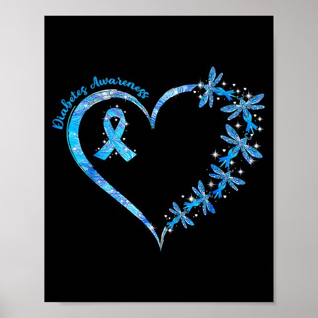 Affiche In November We Wear Blue Diabetes Awareness Love  (Devant)