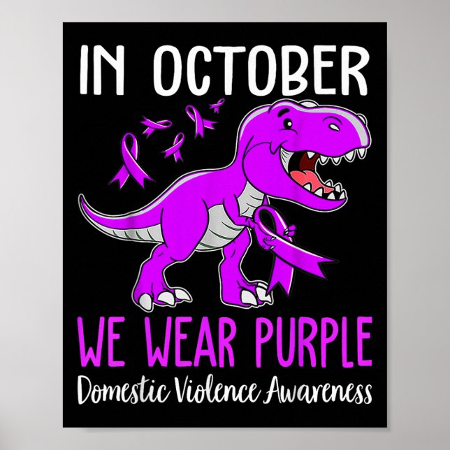 Affiche In October We Wear Purple Domestic Violence Ghosit (Devant)