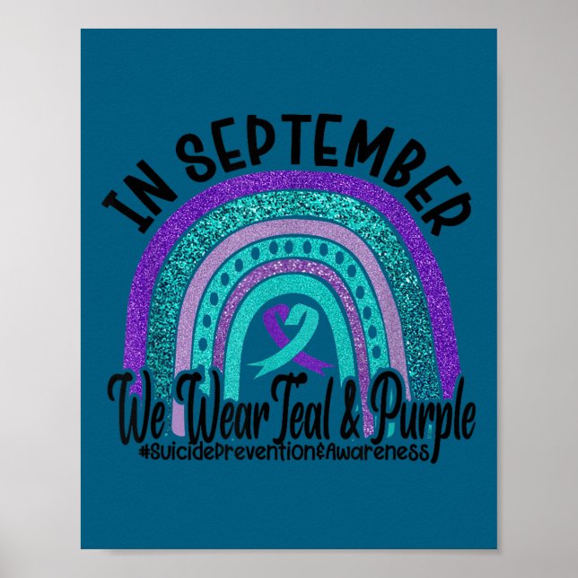Affiche In September Wear Teal And Purple Rainbow Suicide  (Devant)