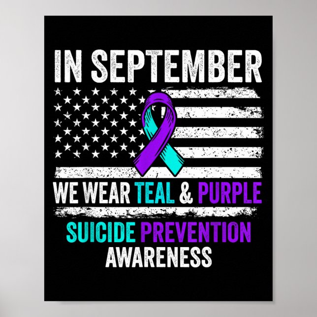 Affiche In September Wear Teal Purple Suicide Prevention A (Devant)