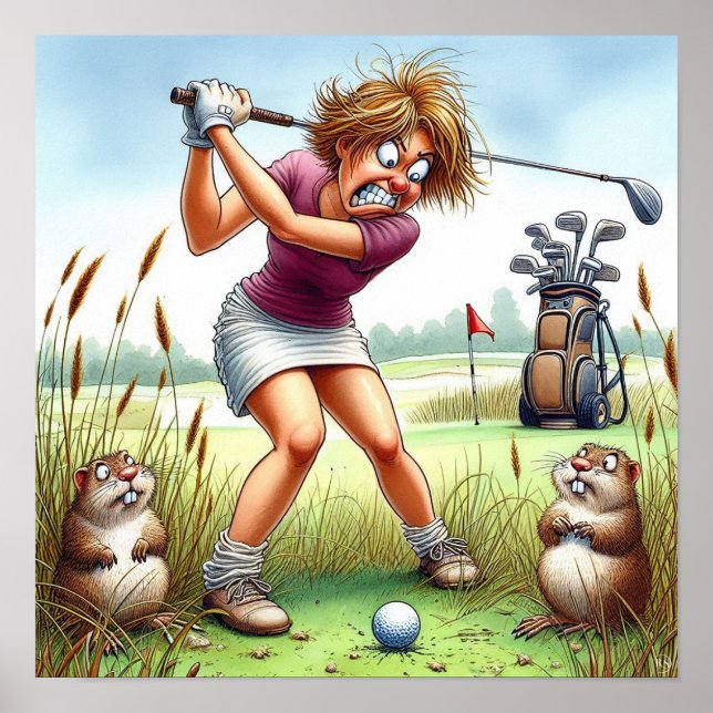 Affiche In The Rough - Golf Art Print (Devant)