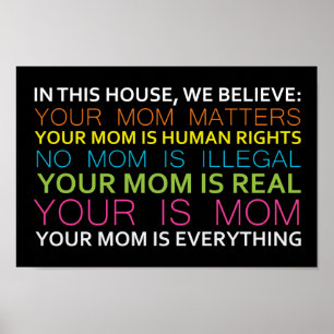 Affiche In this house we believe in yard sign meme