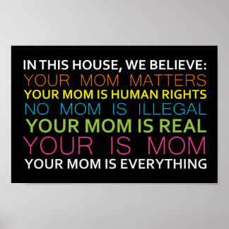 Affiche In this house we believe in yard sign meme