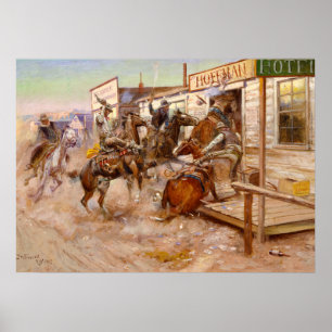 Affiche In Without Knocking, 1909 par Charles M Russell