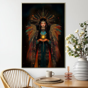 Affiche Inanna Déesse Sumérienne Art Nouveau Fantaisie