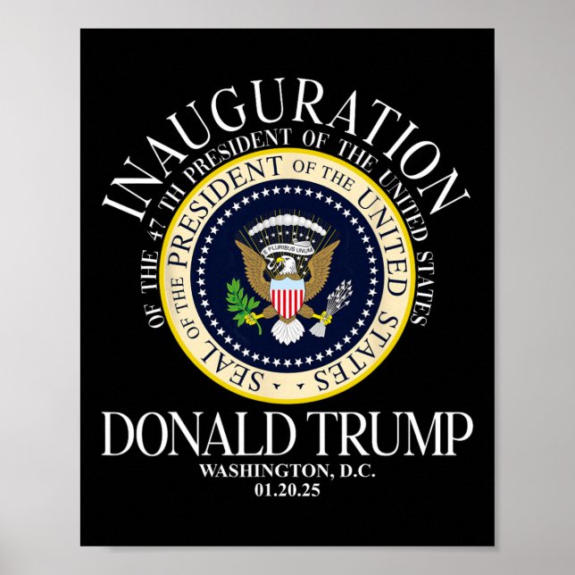 Affiche Inauguration 2025 du président Trump 47th Washin (Devant)