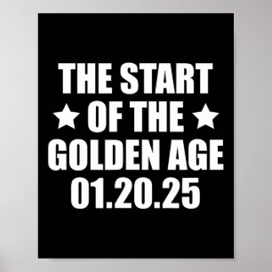 Affiche Inauguration 2025 Président Trump âge d'or