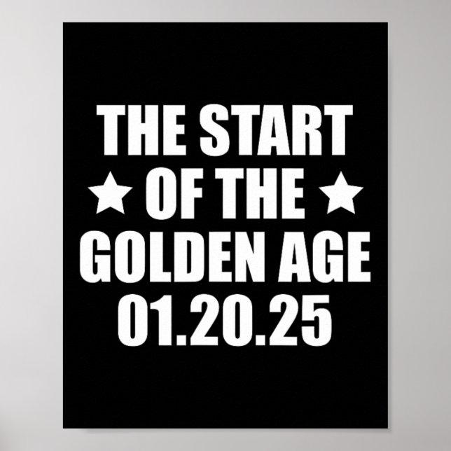 Affiche Inauguration 2025 Président Trump âge d'or (Devant)