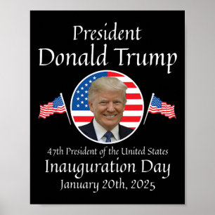 Affiche Inauguration de Donald Trump Jour 2025 47e Préside