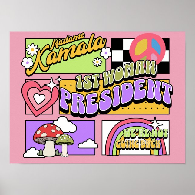 Affiche Inauguration de Kamala Harris 1ère femme président (Devant)