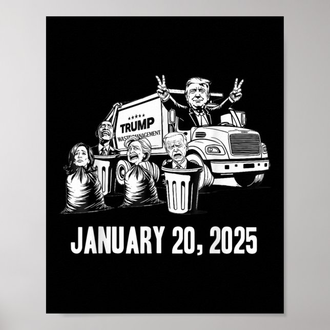 Affiche Inauguration de Trump Garbage Truck Waste Manageme (Devant)