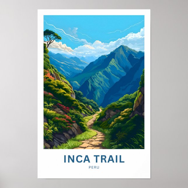Affiche Inca Trail Pérou Imprimer (Devant)