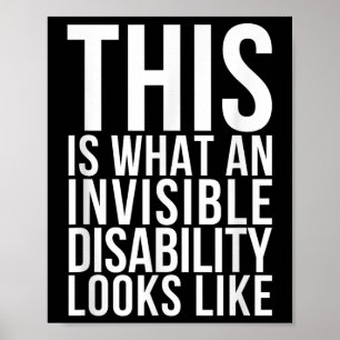 Affiche Incapacité invisible Sensibilisation aux maladies
