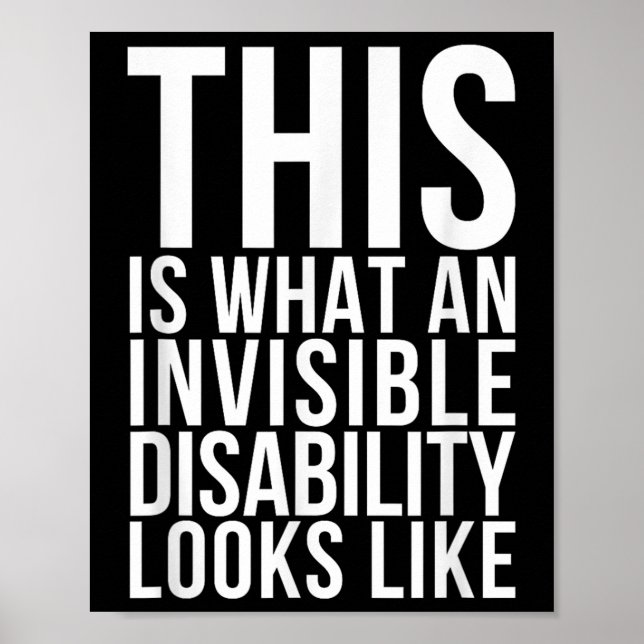 Affiche Incapacité invisible Sensibilisation aux maladies  (Devant)