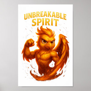 Affiche Incassable Spirit - Fiery Phoenix Cartoon IMPRIMER