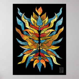 Affiche Incendie intérieur